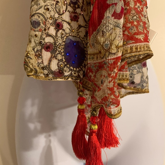 Silk Camilla Cameos Can Can Long scarf - Picture 3 of 13